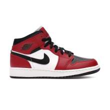 Red 1 Mid Air Jordan Basketball Shoes Kids 554725-069