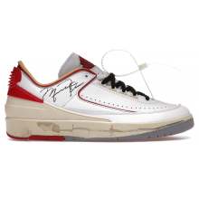 Chaussures De Basketball Hommes Retro Low Blanc Air Jordan 2 X Off-White DJ4375-106