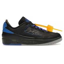 Retro Low Παπούτσια Καλαθοσφαίρισης Air Jordan 2 X Off-White Άνδρες Μαύρο Λευκό DJ4375-004