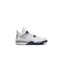White 4 Retro Air Jordan Basketball Shoes Kids BQ7669-140