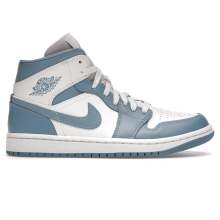 Blue 1 Mid Air Jordan Basketball Shoes Womens BQ6472-141