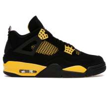 Black 4 Retro 'Thunder' Air Jordan Basketball Shoes Mens DH6927-017