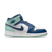 Blue 1 Mid Air Jordan Basketball Shoes Kids 554725-413