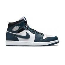 Blue 1 Mid Air Jordan Basketball Shoes Kids 554725-411