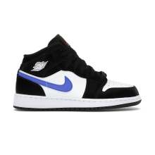Black 1 Mid Air Jordan Basketball Shoes Kids 554725-084