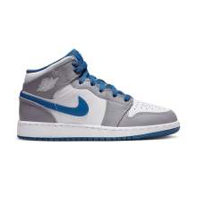 Grey 1 Mid Air Jordan Basketball Shoes Kids DQ8423-014